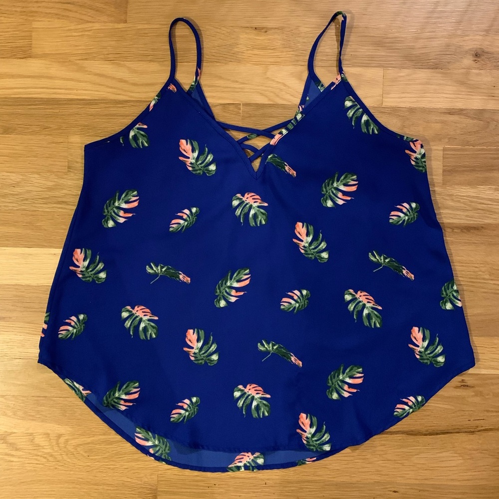 Monstera Leaf Print Blouse